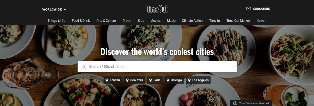 This website gives your the list of things and events you can go depending on where you wish to travel.