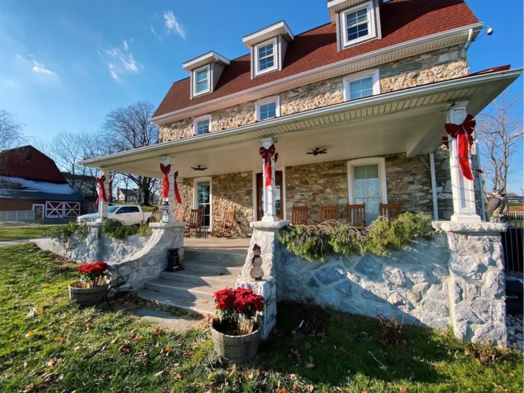 The view of the Farmhouse Porch.