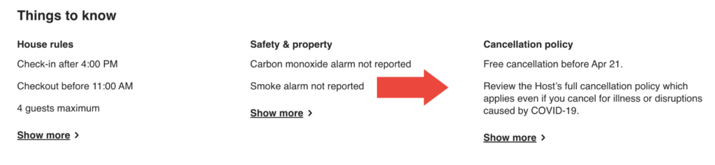 Just add your dates, and you will see the cancellation policy details for your proposed booking.