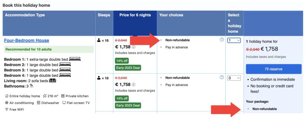 What happens if I cancel a Booking.com booking?
