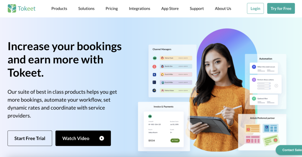 Vacation Rental Website Builders Tookeet homepage
