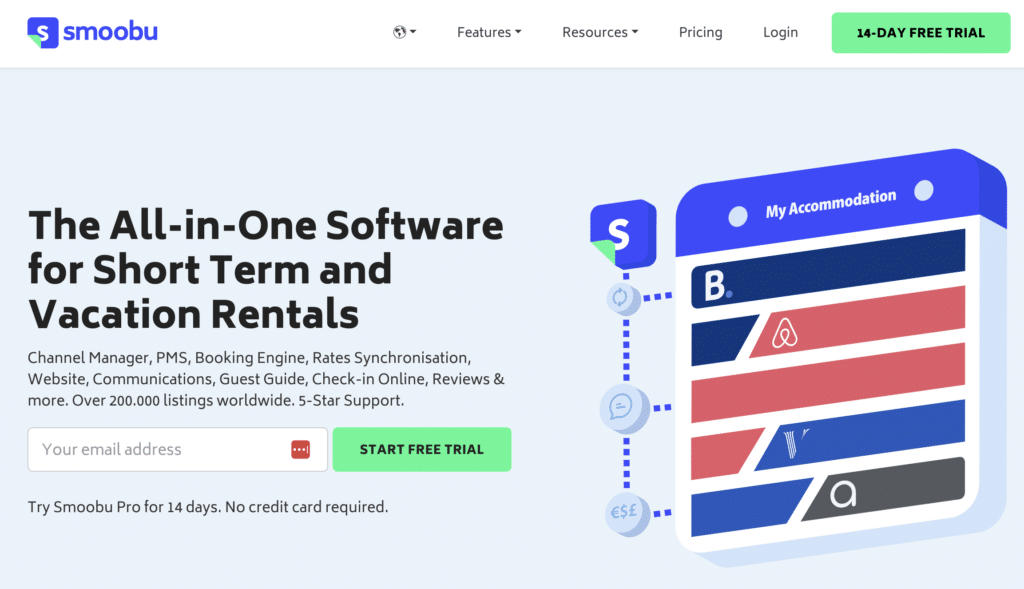 Vacation Rental Website Builders Smoobu homepage