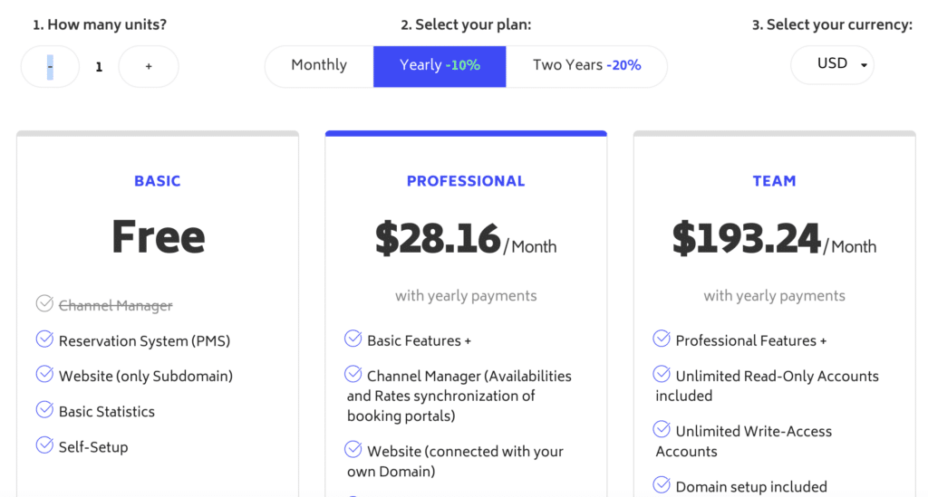Vacation Rental Website Builders pricing
