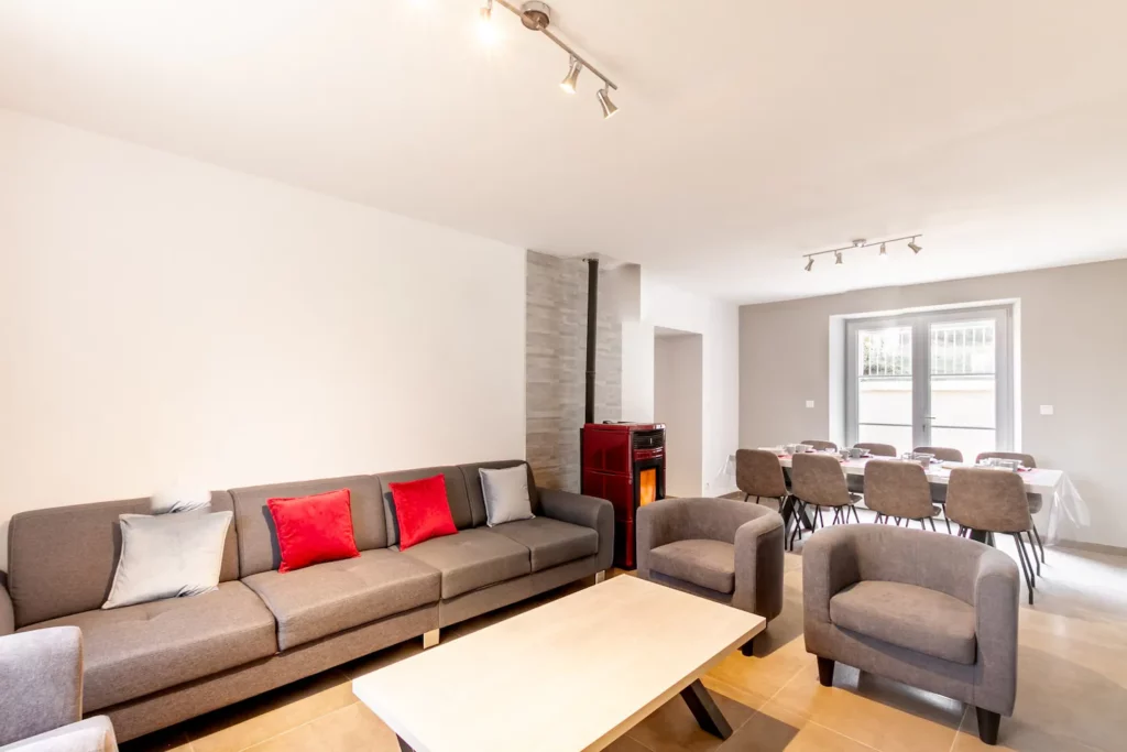 Spacious living area ideal for big gatherings and families.