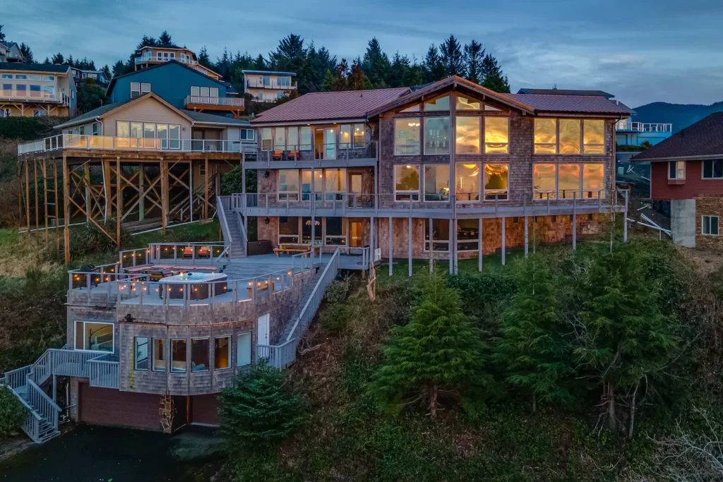 Gather your friends and family for a luxury coastal getaway at I’ll Be Back Beach Mansion.