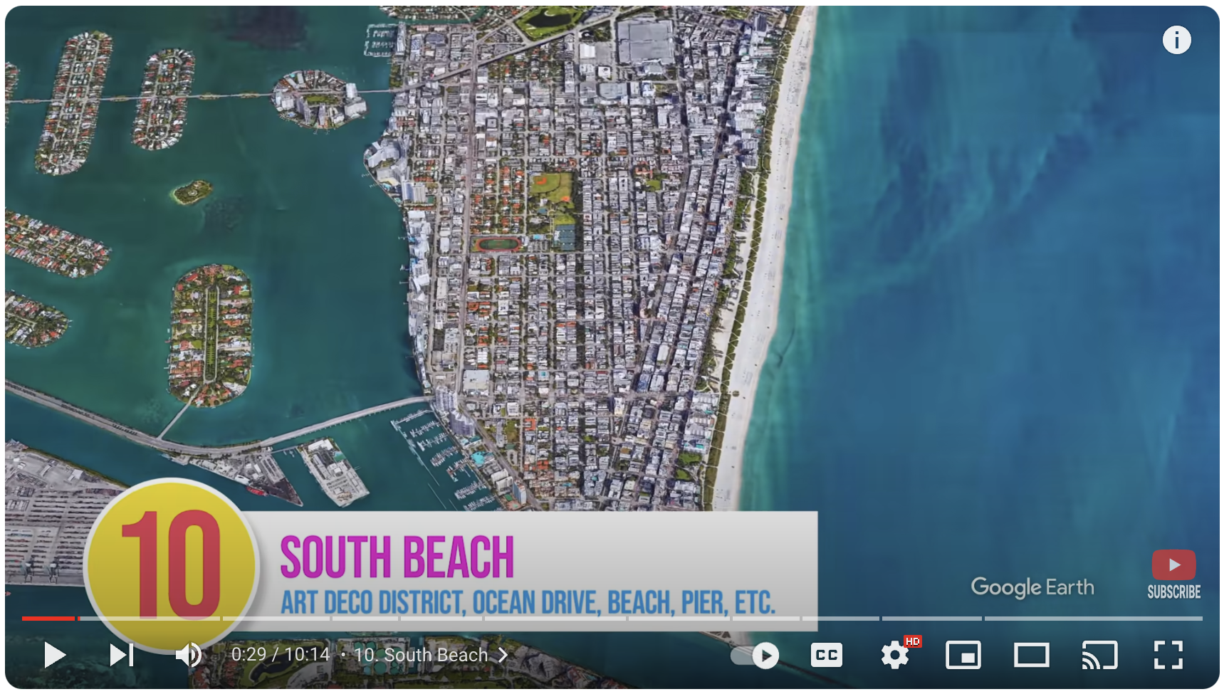 South Beach (0:28) - Calle Ocho, Little Havana (1:44) - Key Biscayne (2:41) - Wynwood Walls (3:16) - Museums (3:59) - Fairchild Tropical Botanic Garden (5:14) - Bayside Marketplace in Downtown Miami (6:08) - Little Haiti (6:44) - Coconut Grove (7:25) - Everglades National Park (8:18) - 