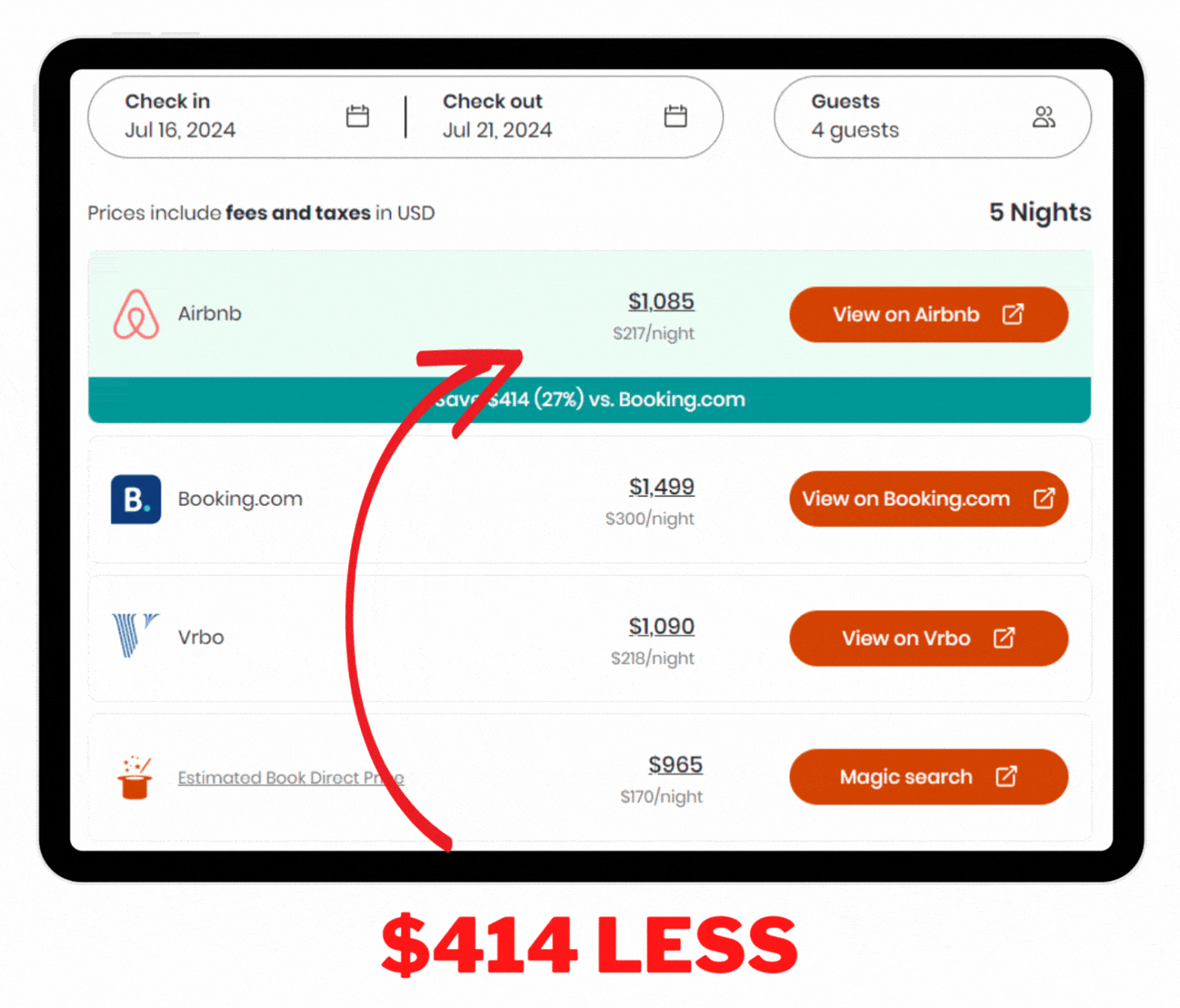 Florida Airbnb - Beachfront Tampa Condo booking options