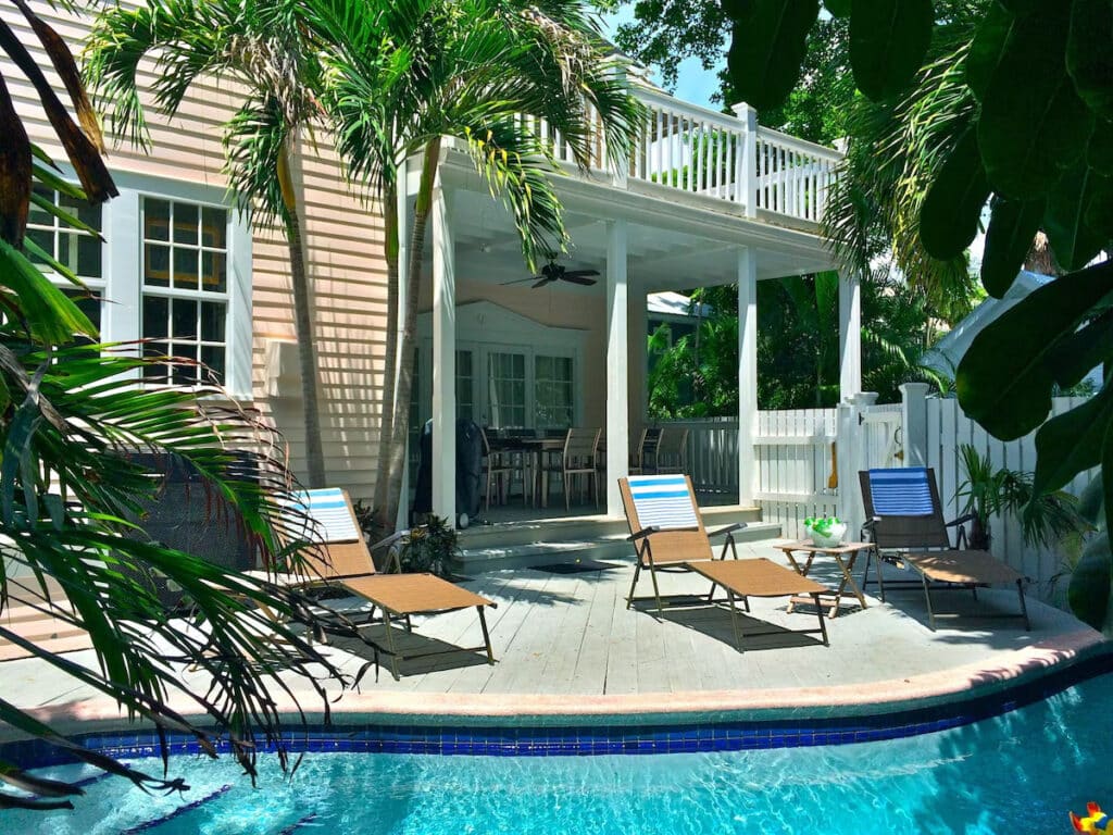 Relax on the sun deck and cool off in your own private pool.

