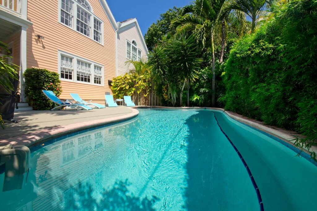 Relax on the sun deck and cool off in your own private pool.
